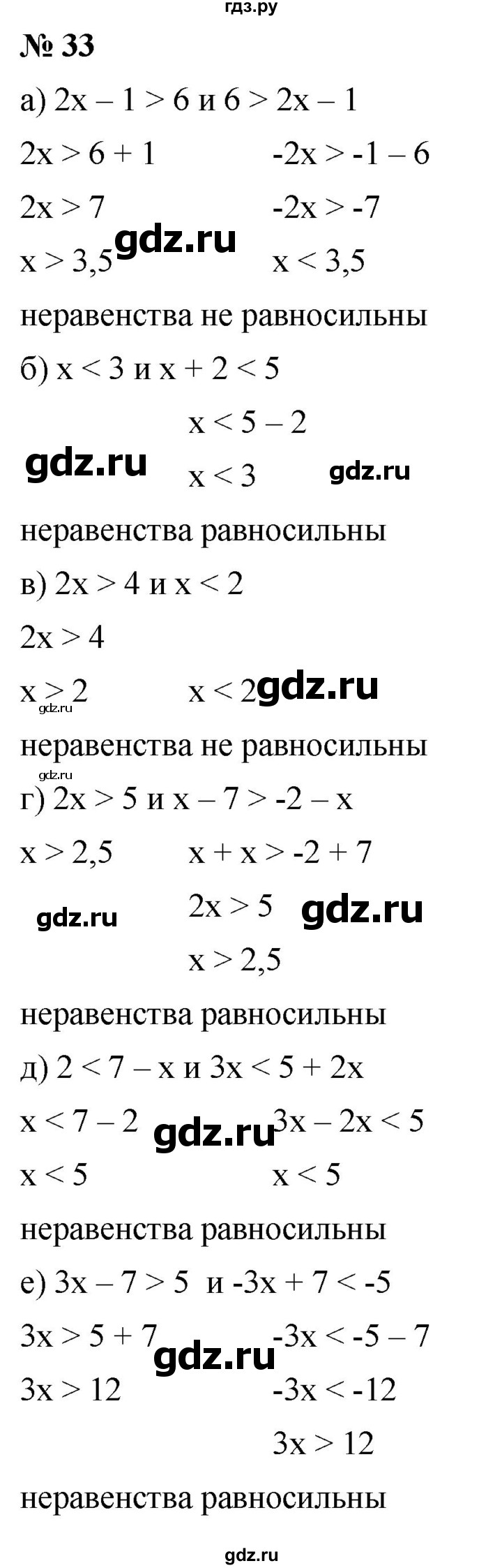 ГДЗ по алгебре 9 класс  Никольский   номер - 33, Решебник к учебнику 2022