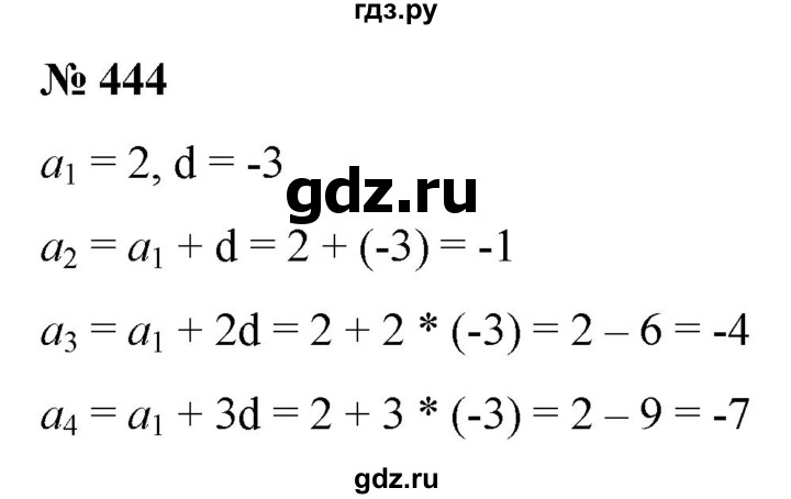 ГДЗ по алгебре 9 класс  Никольский   номер - 444, Решебник к учебнику 2022