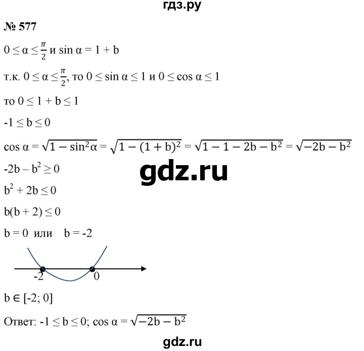 ГДЗ по алгебре 9 класс  Никольский   номер - 577, Решебник к учебнику 2022