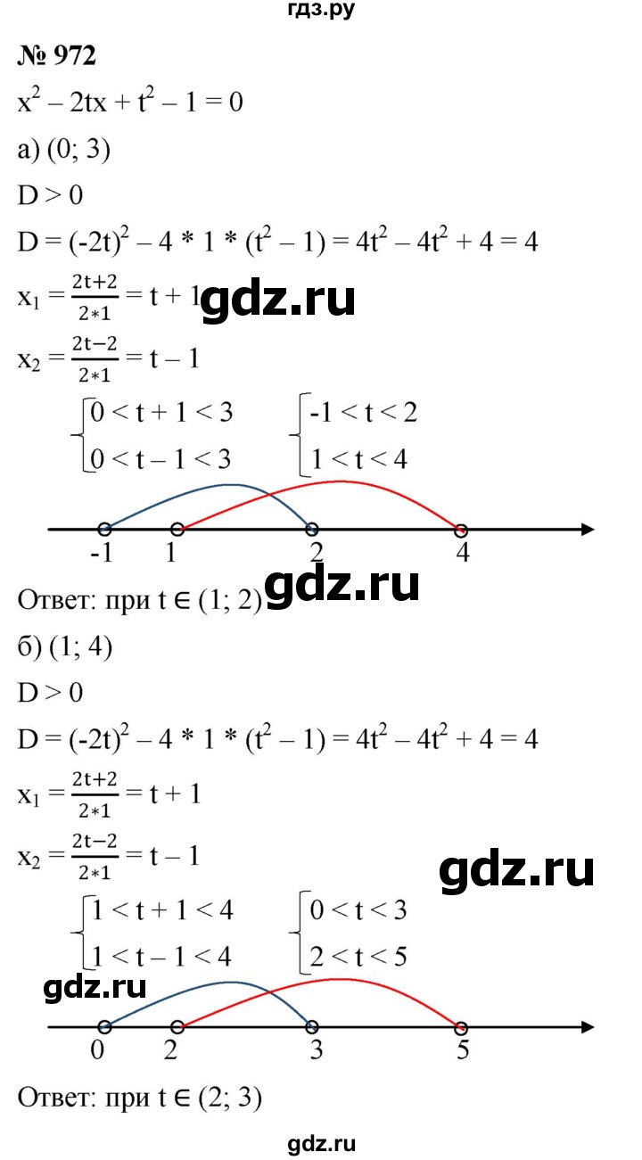 ГДЗ по алгебре 9 класс  Никольский   номер - 972, Решебник к учебнику 2022