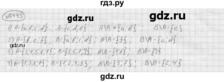ГДЗ по алгебре 9 класс  Колягин   задание - 443, решебник