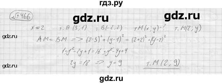 ГДЗ по алгебре 9 класс  Колягин   задание - 466, решебник