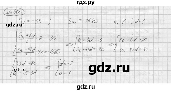 ГДЗ по алгебре 9 класс  Колягин   задание - 660, решебник