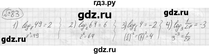 ГДЗ по алгебре 9 класс  Колягин   задание - 83, решебник