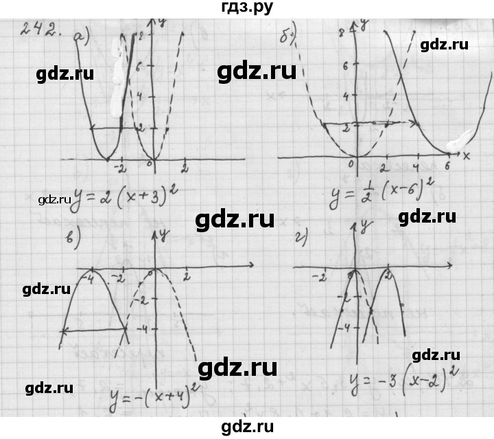 ГДЗ по алгебре 9 класс  Дорофеев   номер - 242, Решебник к учебнику 2015