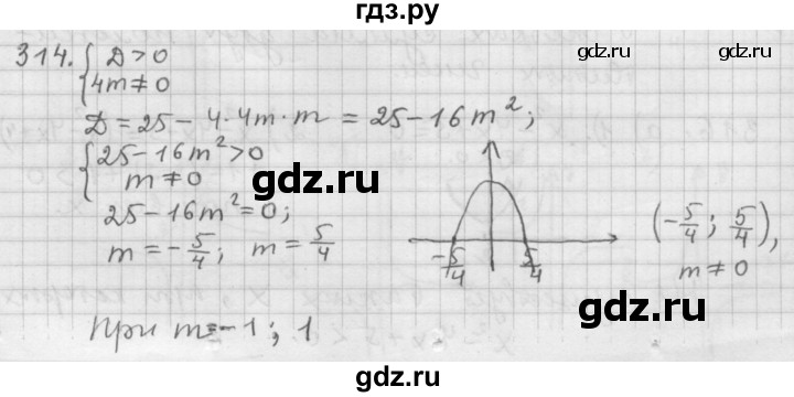 ГДЗ по алгебре 9 класс  Дорофеев   номер - 314, Решебник к учебнику 2015