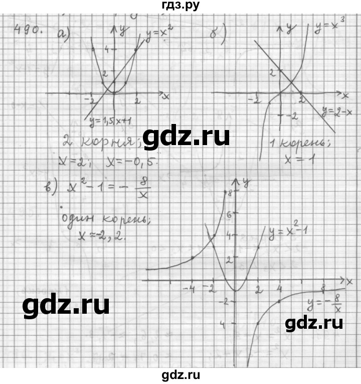 ГДЗ по алгебре 9 класс  Дорофеев   номер - 490, Решебник к учебнику 2015
