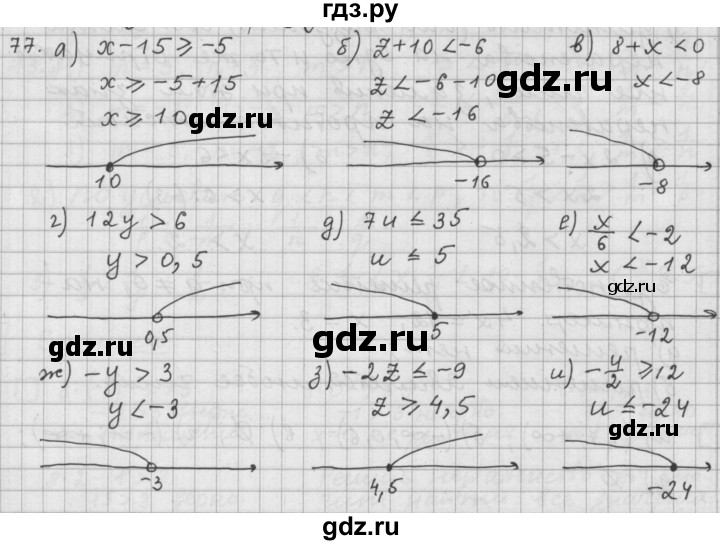 ГДЗ по алгебре 9 класс  Дорофеев   номер - 77, Решебник к учебнику 2015