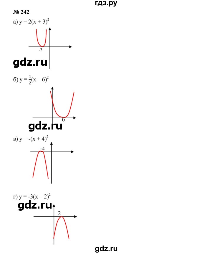 ГДЗ по алгебре 9 класс  Дорофеев   номер - 242, Решебник к учебнику 2019