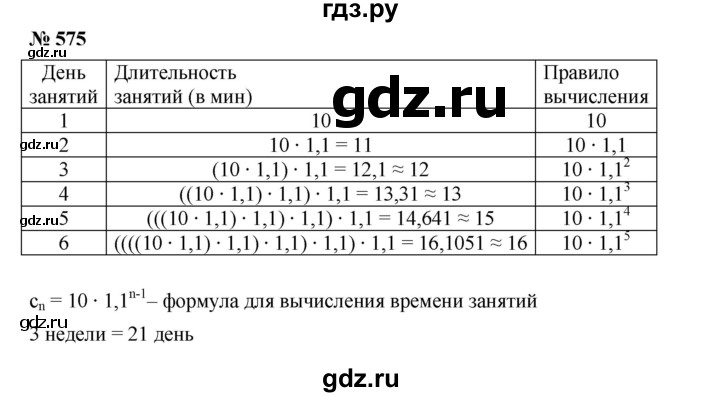 ГДЗ по алгебре 9 класс  Дорофеев   номер - 575, Решебник к учебнику 2019