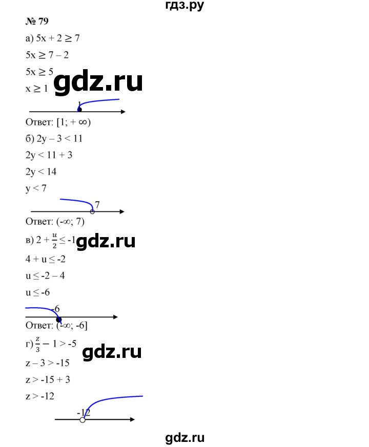 ГДЗ по алгебре 9 класс  Дорофеев   номер - 79, Решебник к учебнику 2019