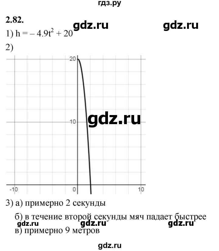 ГДЗ по алгебре 9 класс Дорофеев Базовый уровень глава 2 / упражнение - 2.82 (276), Решебник 2024