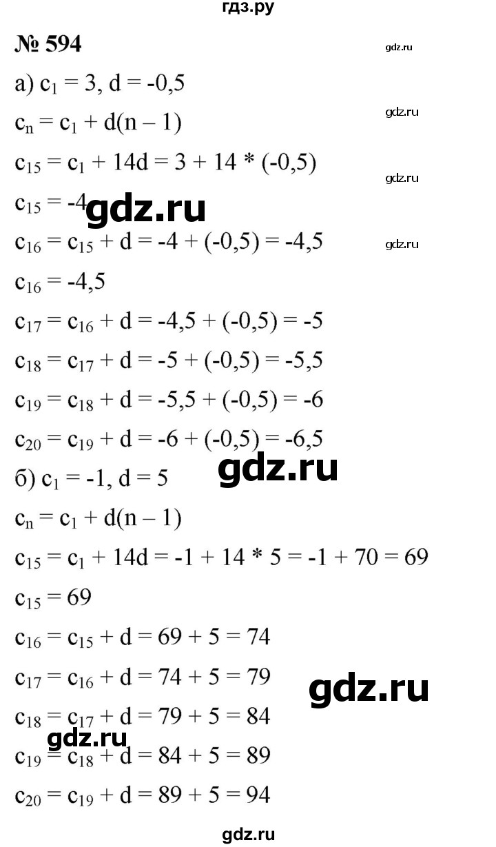 ГДЗ по алгебре 9 класс Дорофеев Базовый уровень глава 4 / упражнение - 4.27 (594), Решебник 2019