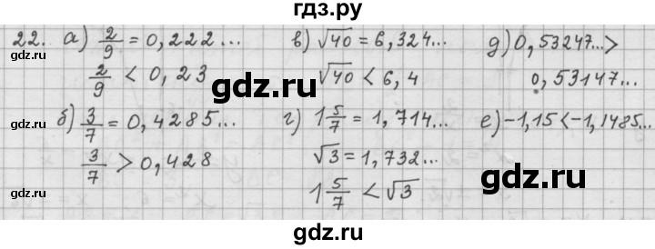 ГДЗ по алгебре 9 класс Дорофеев Базовый уровень глава 1 / упражнение - 1.22 (22), Решебник 2015
