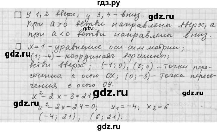 ГДЗ по алгебре 9 класс Дорофеев Базовый уровень глава 2 / задания после теории - 2.1, Решебник 2015