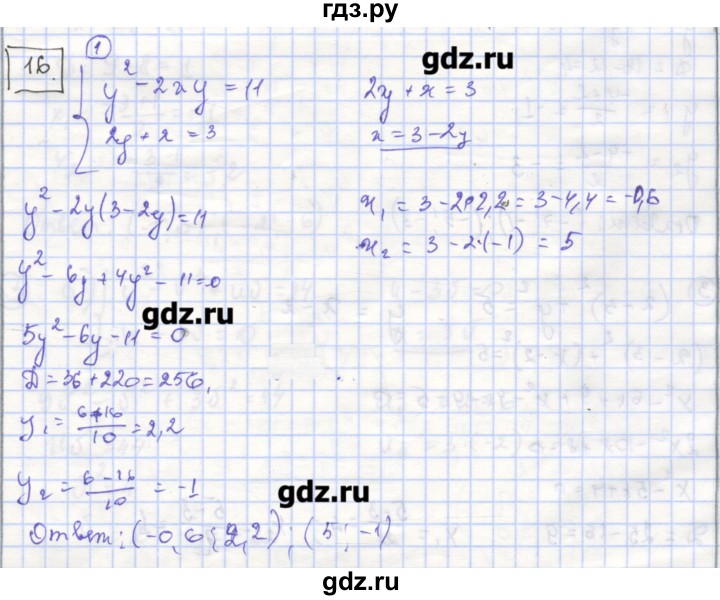 ГДЗ по алгебре 9 класс Миндюк рабочая тетрадь  параграф 16 - 1, Решебник