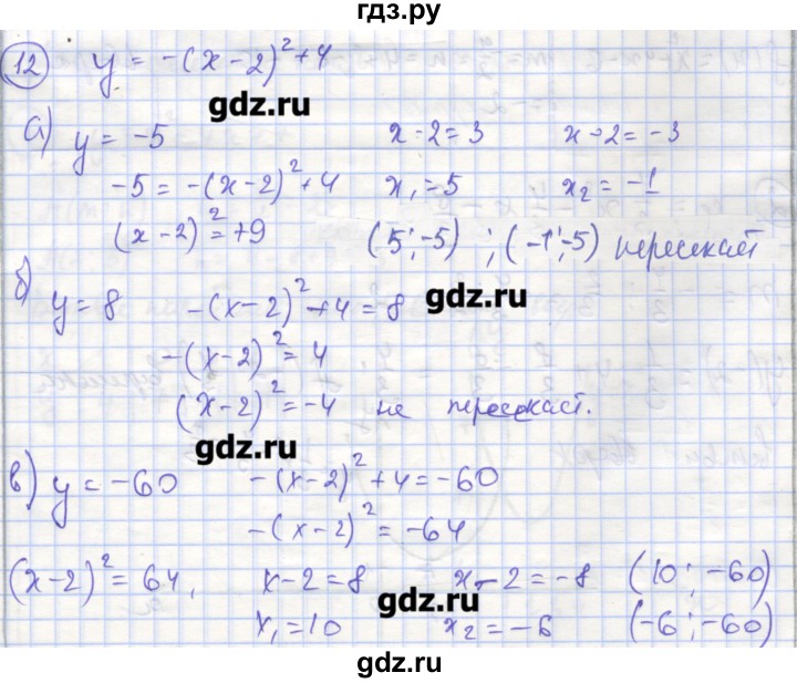 ГДЗ по алгебре 9 класс Миндюк рабочая тетрадь  параграф 6 - 12, Решебник