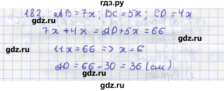 ГДЗ по геометрии 9 класс Дудницын рабочая тетрадь (к учебнику Погорелова)  задача - 182, Решебник