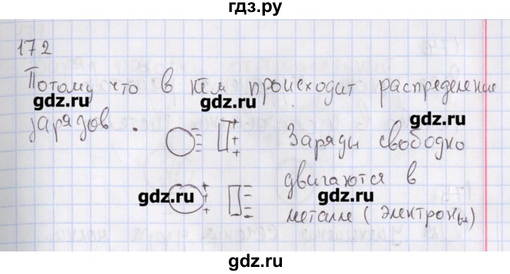 ГДЗ по физике 10 класс Пурышева рабочая тетрадь Базовый уровень задача - 172, Решебник №2