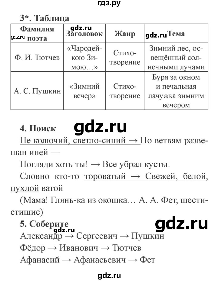 ГДЗ по литературе 3 класс Ефросинина рабочая тетрадь  часть 1 (страница) - 73, Решебник 2