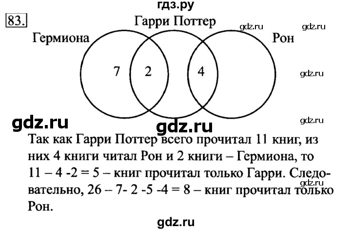 ГДЗ по информатике 6 класс Босова рабочая тетрадь задание - 83, Решебник 2017
