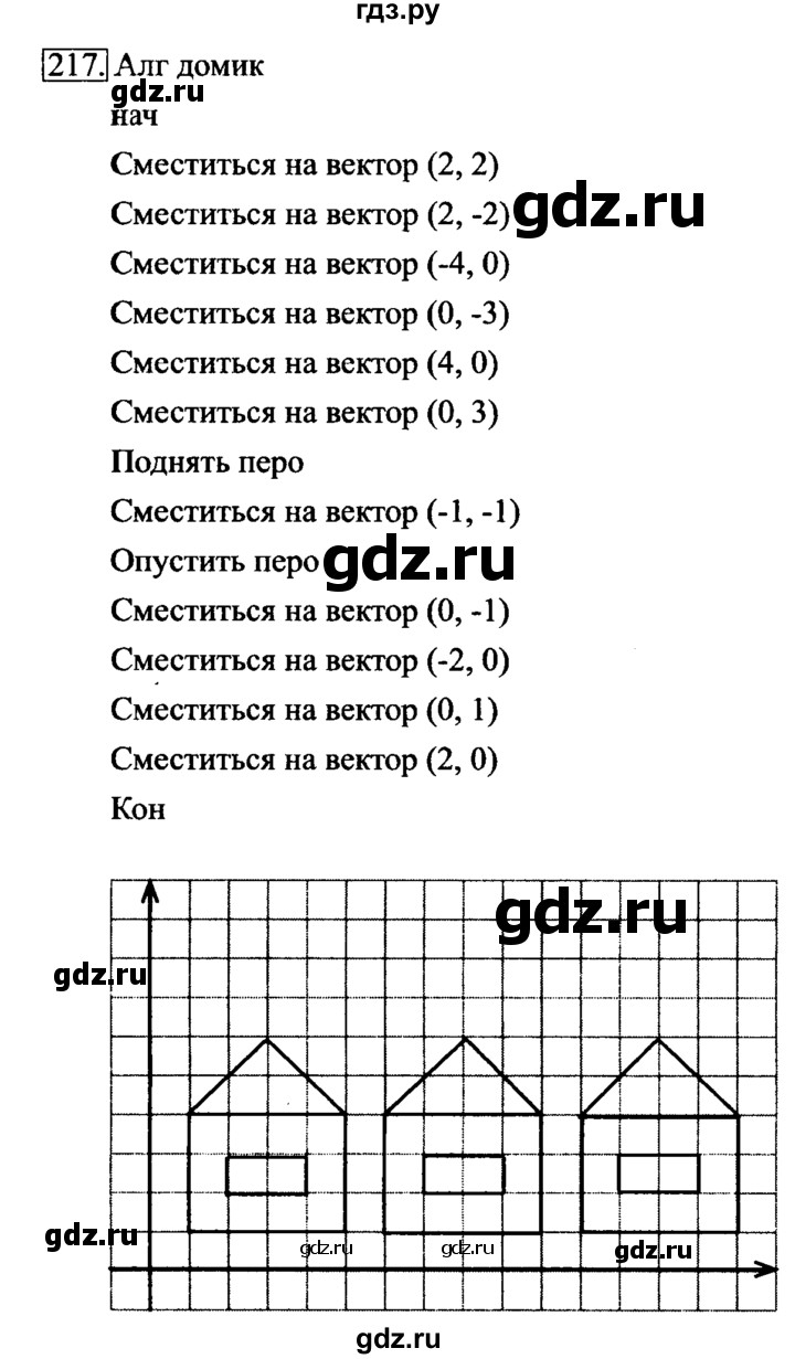 ГДЗ по информатике 6 класс  Босова рабочая тетрадь  номер - 217, решебник
