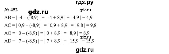 ГДЗ по алгебре 7 класс  Дорофеев   упражнение - 452, Решебник к учебнику 2020