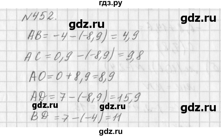 ГДЗ по алгебре 7 класс  Дорофеев   упражнение - 452, Решебник к учебнику 2016