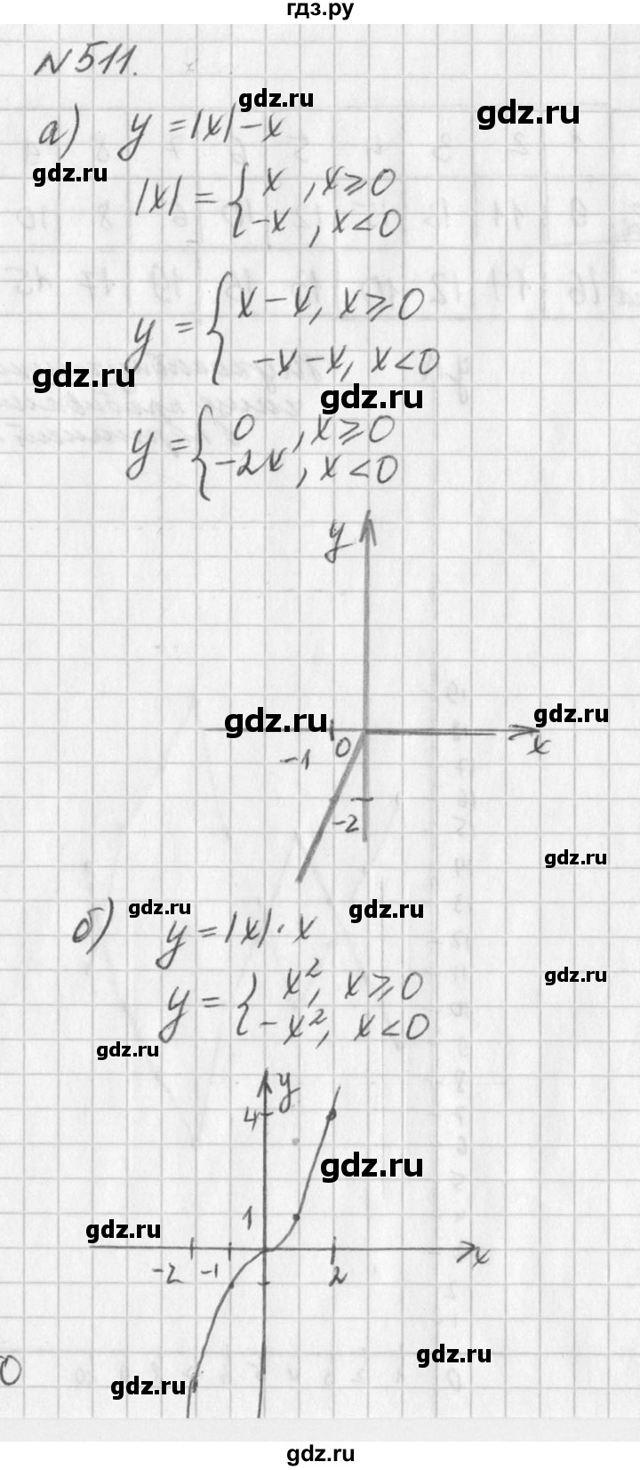 ГДЗ по алгебре 7 класс  Дорофеев   упражнение - 511, Решебник к учебнику 2016