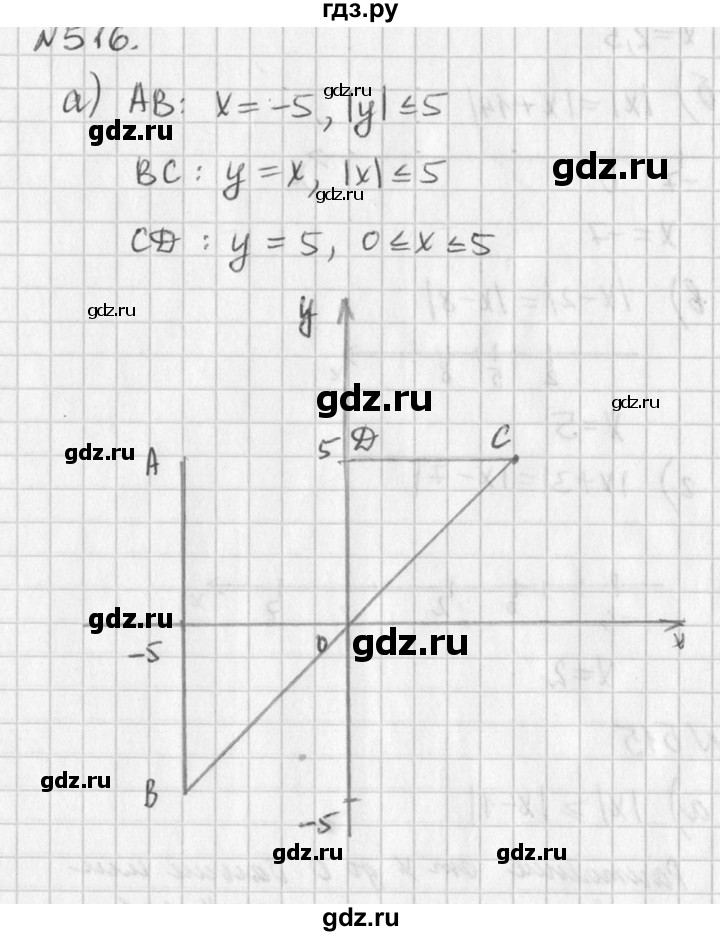 ГДЗ по алгебре 7 класс  Дорофеев   упражнение - 516, Решебник к учебнику 2016