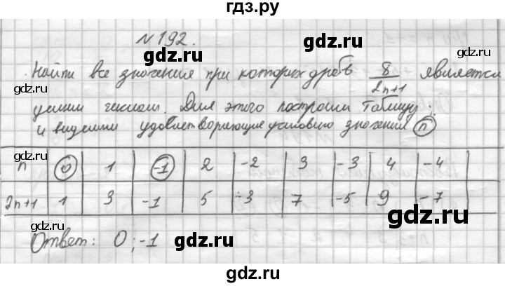 ГДЗ по алгебре 8 класс  Дорофеев   упражнение - 192, Решебник к учебнику 2014