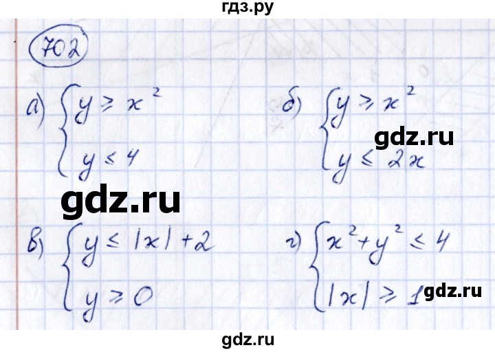 ГДЗ по алгебре 8 класс  Дорофеев   упражнение - 702, Решебник к учебнику 2014