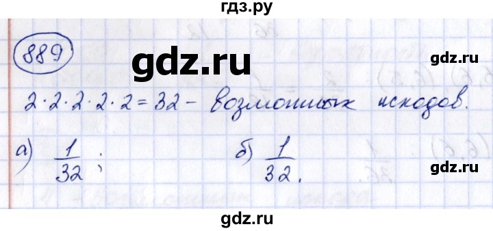 ГДЗ по алгебре 8 класс  Дорофеев   упражнение - 889, Решебник к учебнику 2014