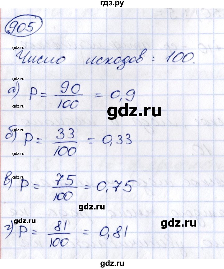 ГДЗ по алгебре 8 класс  Дорофеев   упражнение - 905, Решебник к учебнику 2014
