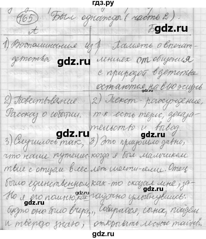 ГДЗ по русскому языку 7 класс Рыбченкова упражнение - 165, Решебник 2016