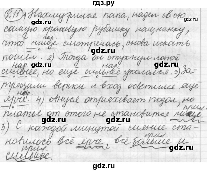 ГДЗ по русскому языку 7 класс Рыбченкова упражнение - 211, Решебник 2016
