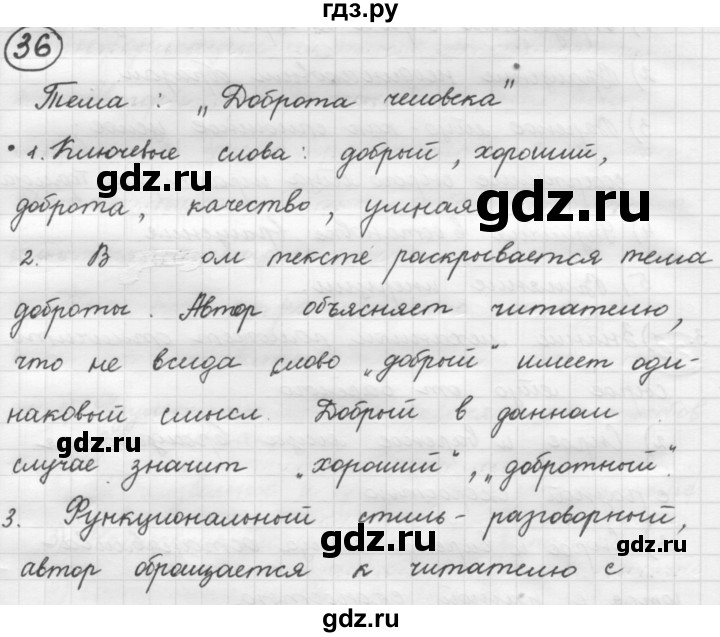 ГДЗ по русскому языку 7 класс Рыбченкова упражнение - 36, Решебник 2016