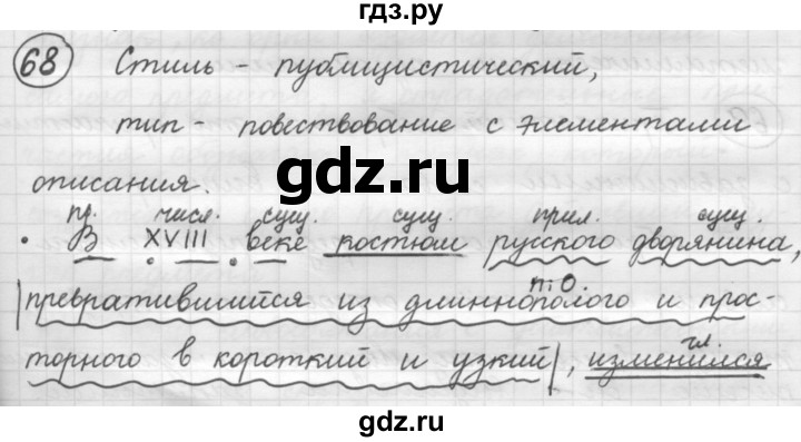 ГДЗ по русскому языку 7 класс Рыбченкова упражнение - 68, Решебник 2016