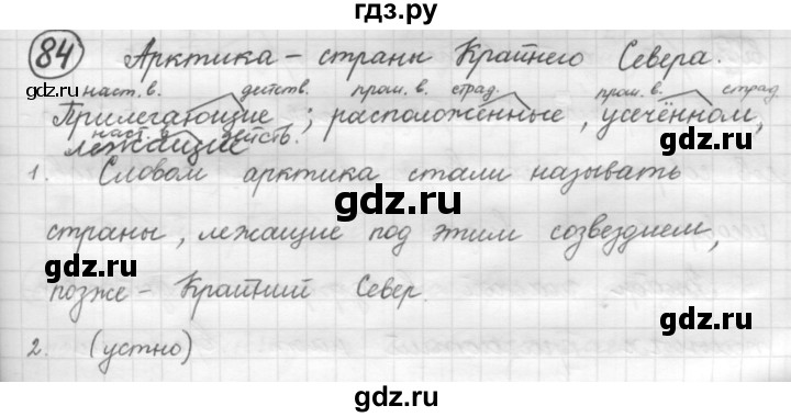 ГДЗ по русскому языку 7 класс Рыбченкова упражнение - 84, Решебник 2016