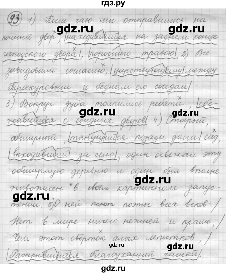 ГДЗ по русскому языку 7 класс Рыбченкова упражнение - 93, Решебник 2016