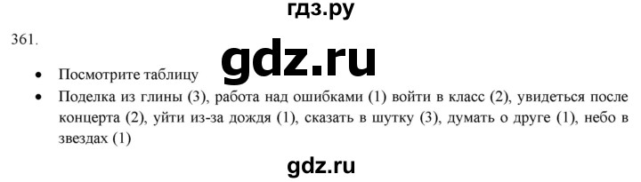 ГДЗ по русскому языку 7 класс Рыбченкова часть 2 / упражнение - 361, Решебник 2019