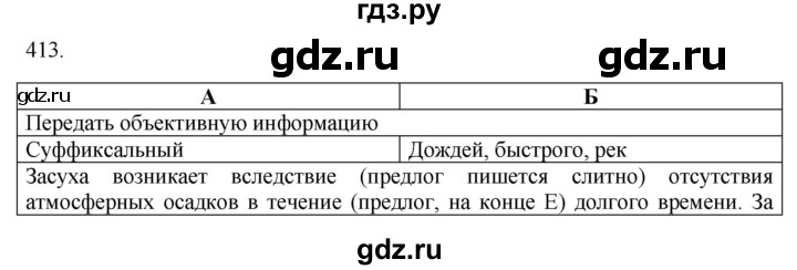 ГДЗ по русскому языку 7 класс Рыбченкова часть 2 / упражнение - 413, Решебник 2019