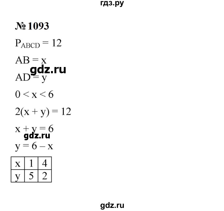 ГДЗ по алгебре 7 класс  Мерзляк  Базовый уровень номер - 1093, Решебник к учебнику 2023