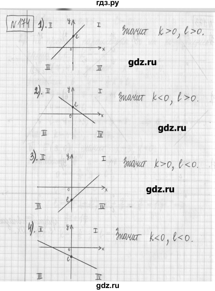 ГДЗ по алгебре 7 класс  Муравин   упражнение - 174, Решебник