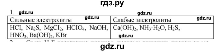 ГДЗ по химии 9 класс Кузнецова   параграф / § 7 - 1, Решебник № 1
