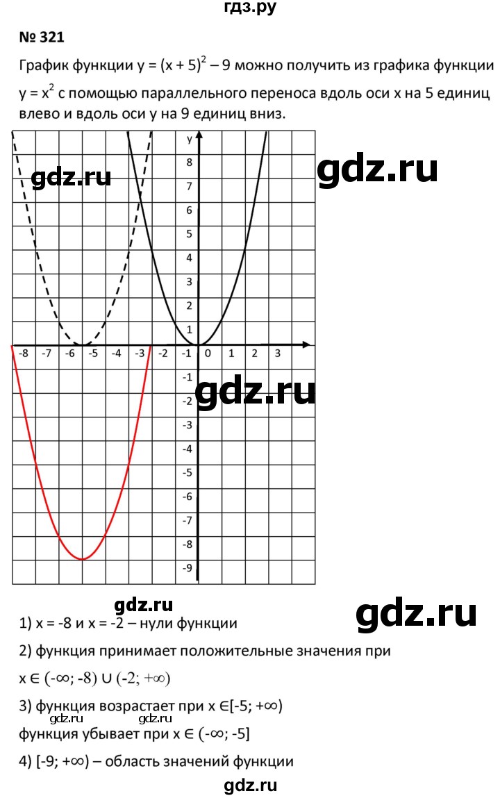 ГДЗ по алгебре 9 класс  Мерзляк   упражнение - 321, Решебник к учебнику 2021