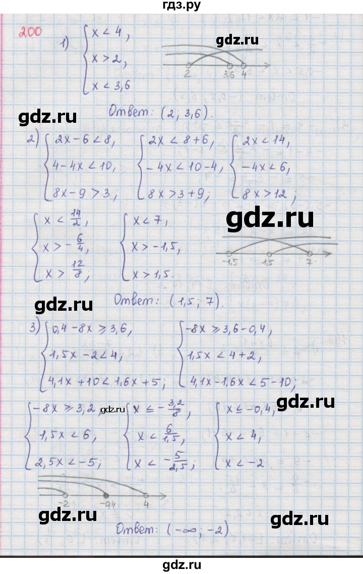 ГДЗ по алгебре 9 класс  Мерзляк   упражнение - 200, Решебник №1 к учебнику 2016