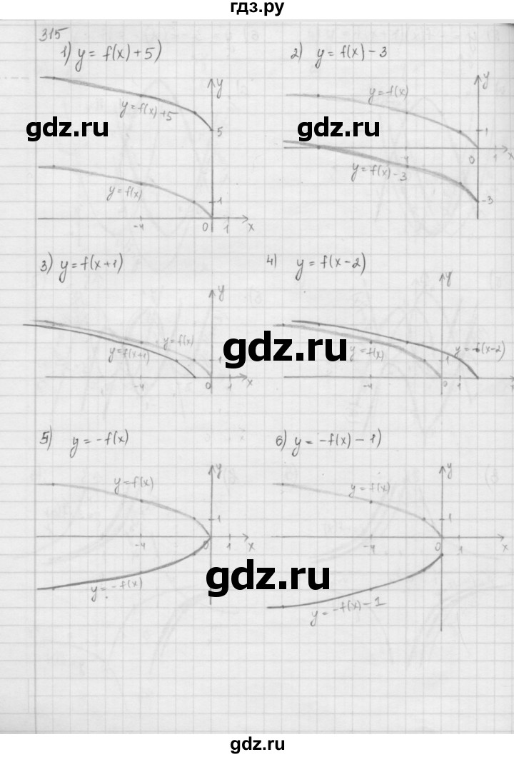 ГДЗ по алгебре 9 класс  Мерзляк   упражнение - 315, Решебник №1 к учебнику 2016