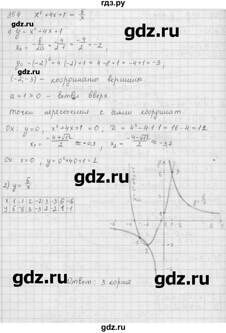 ГДЗ по алгебре 9 класс  Мерзляк   упражнение - 354, Решебник №1 к учебнику 2016