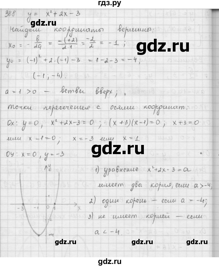 ГДЗ по алгебре 9 класс  Мерзляк   упражнение - 388, Решебник №1 к учебнику 2016